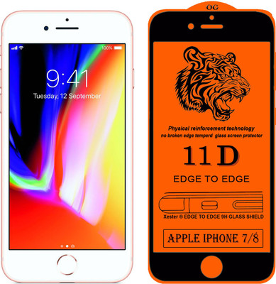 Xester Edge To Edge Tempered Glass for Apple Iphone 8(Pack of 1)