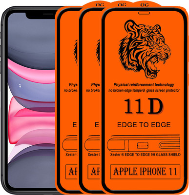 Xester Edge To Edge Tempered Glass for Apple Iphone 11(Pack of 3)