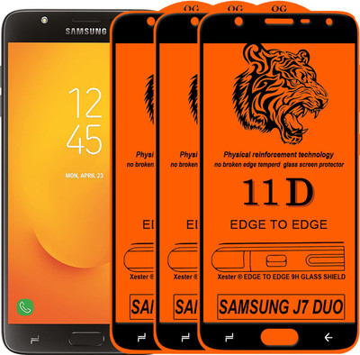 Rofix star Edge To Edge Tempered Glass for Samsung Galaxy J7 Duo(Pack of 3)