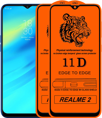 Rofix star Edge To Edge Tempered Glass for Realme 2(Pack of 2)