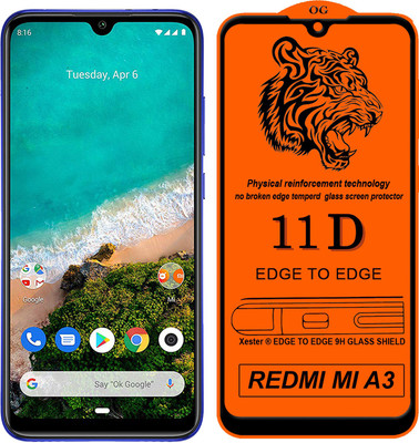 Xester Edge To Edge Tempered Glass for Mi A3(Pack of 1)