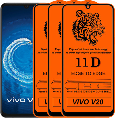 Gorilaorginal Edge To Edge Tempered Glass for ; VIVO V20(Pack of 3)