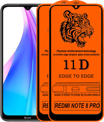 Xester Edge To Edge Tempered Glass for Redmi Note 8 Pro(Pack of 2)