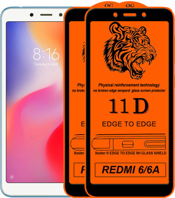 PFOAM Edge To Edge Tempered Glass for Mi Redmi 6A(Pack of 2)