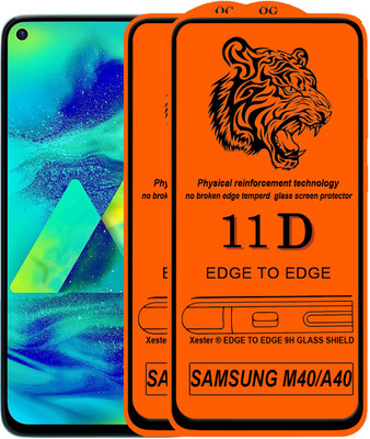 Xester Edge To Edge Tempered Glass for Samsung Galaxy M40(Pack of 2)