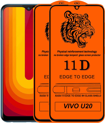 Xester Edge To Edge Tempered Glass for Vivo U10(Pack of 2)