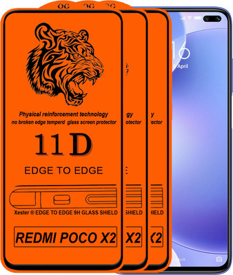 HQ Protection Edge To Edge Tempered Glass for Xiaomi Poco X2(Pack of 3)