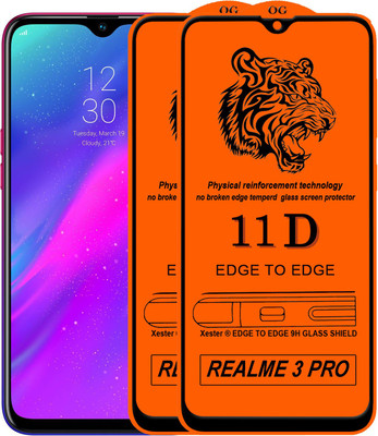 Rofix star Edge To Edge Tempered Glass for Realme 3 Pro(Pack of 2)