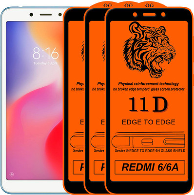 Xester Edge To Edge Tempered Glass for Mi Redmi 6(Pack of 3)