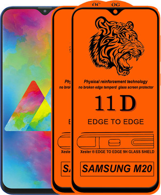 Rofix star Edge To Edge Tempered Glass for Samsung Galaxy M20(Pack of 2)