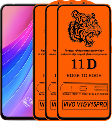 Xester Edge To Edge Tempered Glass for Vivo V15 Pro(Pack of 3)