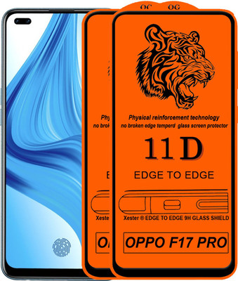 Xester Edge To Edge Tempered Glass for OPPO F17 PRO(Pack of 2)