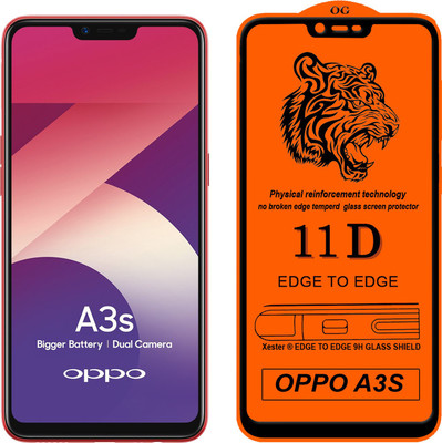 Gorilaorginal Edge To Edge Tempered Glass for Oppo A3s(Pack of 1)