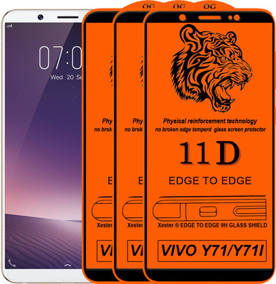Xester Edge To Edge Tempered Glass for Vivo Y71i(Pack of 3)