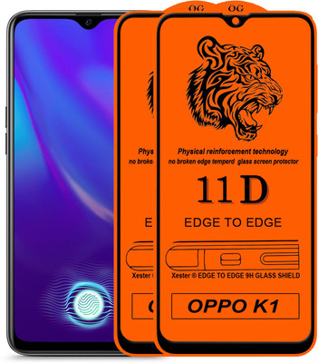 PFOAM Edge To Edge Tempered Glass for Oppo K1(Pack of 2)