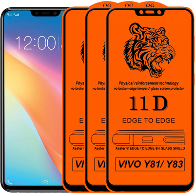 Xester Edge To Edge Tempered Glass for Vivo Y83(Pack of 3)