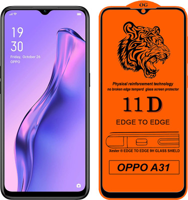 Xester Edge To Edge Tempered Glass for Oppo A31(Pack of 1)