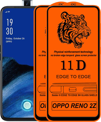 HQ Protection Edge To Edge Tempered Glass for OPPO Reno 2z(Pack of 2)