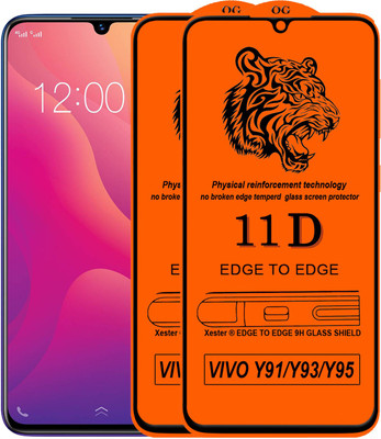 PFOAM Edge To Edge Tempered Glass for Vivo Y91(Pack of 2)