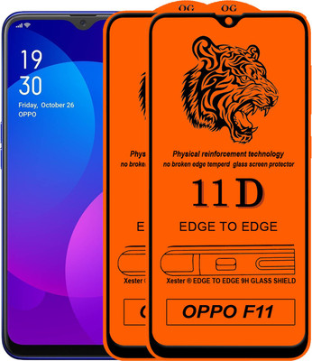 Xester Edge To Edge Tempered Glass for Oppo F11(Pack of 2)