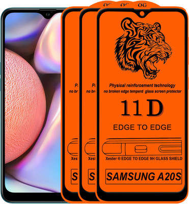 Xester Edge To Edge Tempered Glass for Samsung Galaxy A20s(Pack of 3)