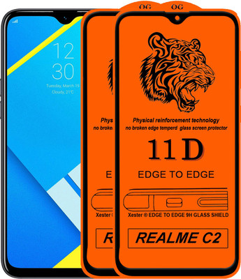 Rofix star Edge To Edge Tempered Glass for Realme C2(Pack of 2)