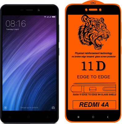 XRENGTH Edge To Edge Tempered Glass for Mi Redmi 4A(Pack of 1)