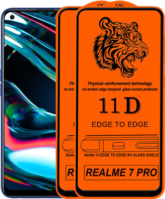 Xester Edge To Edge Tempered Glass for REALME 7 PRO(Pack of 2)