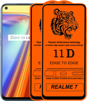 Rofix star Edge To Edge Tempered Glass for REALME 7(Pack of 2)