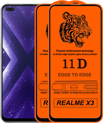 PFOAM Edge To Edge Tempered Glass for Realme X3(Pack of 2)