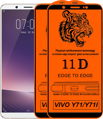 XRENGTH Edge To Edge Tempered Glass for , Vivo Y71i(Pack of 2)
