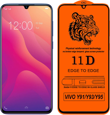 Xester Edge To Edge Tempered Glass for Vivo Y91(Pack of 1)