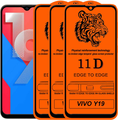 HQ Protection Edge To Edge Tempered Glass for Vivo Y19(Pack of 3)
