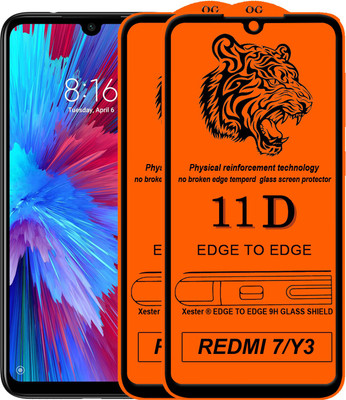 PFOAM Edge To Edge Tempered Glass for Redmi 7(Pack of 2)