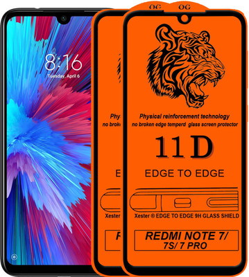 Xester Edge To Edge Tempered Glass for Redmi Note 7s(Pack of 2)