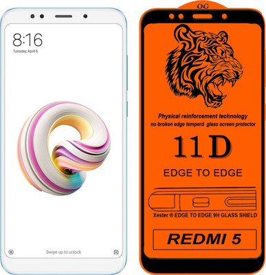 XRENGTH Edge To Edge Tempered Glass for Mi Redmi 5(Pack of 1)