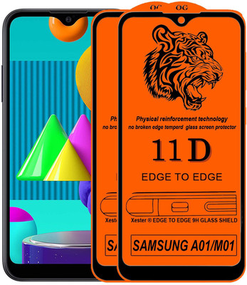 Rofix star Edge To Edge Tempered Glass for Samsung Galaxy M01(Pack of 2)
