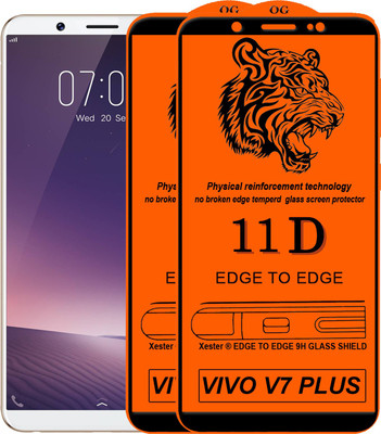 Xester Edge To Edge Tempered Glass for VIVO V7 Plus(Pack of 2)