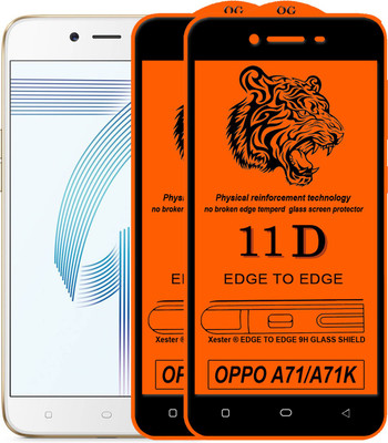 Xester Edge To Edge Tempered Glass for Oppo A71(Pack of 2)