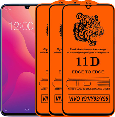 PFOAM Edge To Edge Tempered Glass for Vivo Y91(Pack of 3)