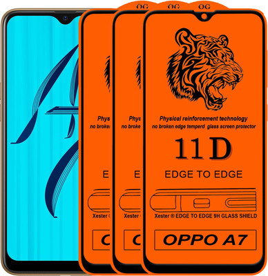Rofix star Edge To Edge Tempered Glass for Oppo A5s(Pack of 3)