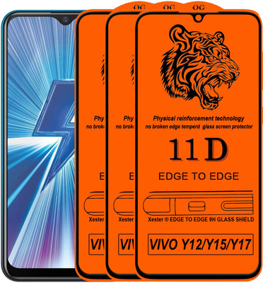HQ Protection Edge To Edge Tempered Glass for Vivo Y15(Pack of 3)