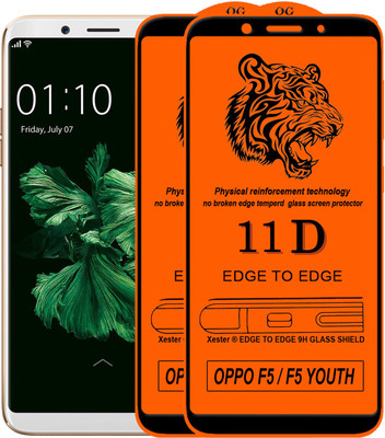HQ Protection Edge To Edge Tempered Glass for Oppo F5(Pack of 2)