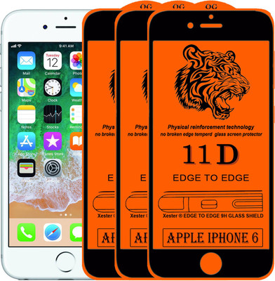 PFOAM Edge To Edge Tempered Glass for Apple iPhone 6(Pack of 3)