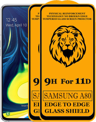 SEVEN7STAR Edge To Edge Tempered Glass for Samsung Galaxy A80(Pack of 2)