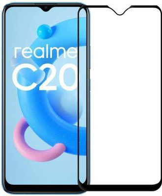 Vingajoy Edge To Edge Tempered Glass for REALME C20(Pack of 1)