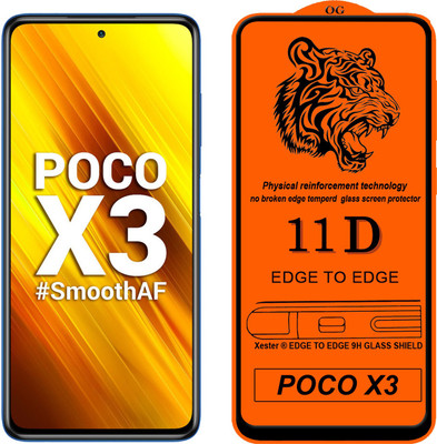 Xester Edge To Edge Tempered Glass for POCO X3(Pack of 1)