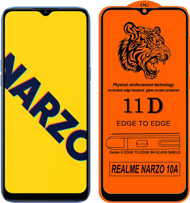 Xester Edge To Edge Tempered Glass for Realme Narzo 10A(Pack of 1)