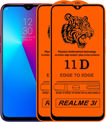 Rofix star Edge To Edge Tempered Glass for Realme 3i(Pack of 2)