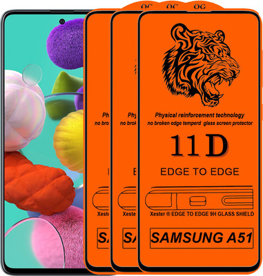 Xester Edge To Edge Tempered Glass for Samsung Galaxy A51(Pack of 3)